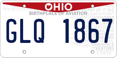 OH license plate GLQ1867