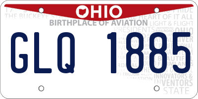 OH license plate GLQ1885