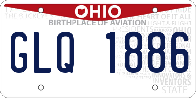 OH license plate GLQ1886