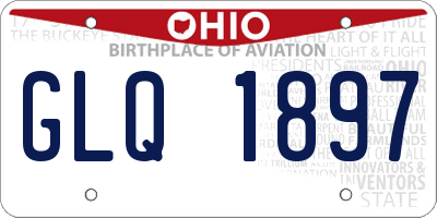 OH license plate GLQ1897