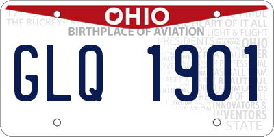 OH license plate GLQ1901