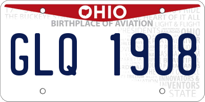 OH license plate GLQ1908