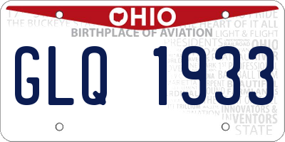 OH license plate GLQ1933