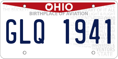 OH license plate GLQ1941
