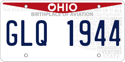 OH license plate GLQ1944