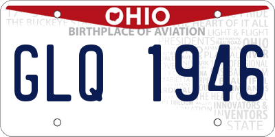 OH license plate GLQ1946