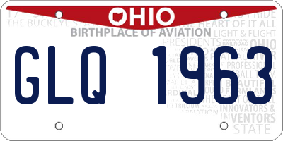 OH license plate GLQ1963