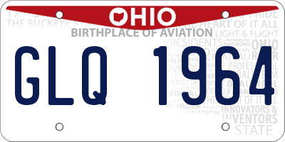 OH license plate GLQ1964