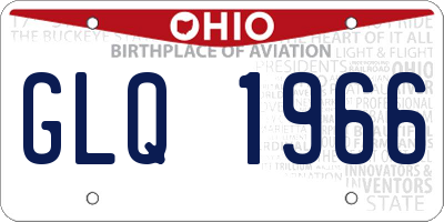 OH license plate GLQ1966