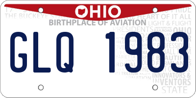 OH license plate GLQ1983