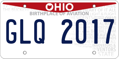 OH license plate GLQ2017