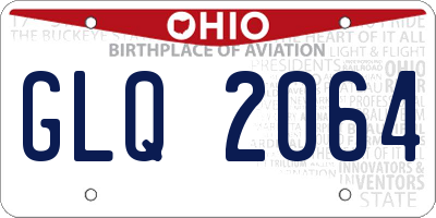OH license plate GLQ2064