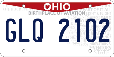 OH license plate GLQ2102