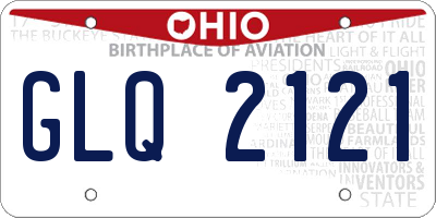 OH license plate GLQ2121