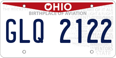 OH license plate GLQ2122