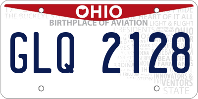 OH license plate GLQ2128
