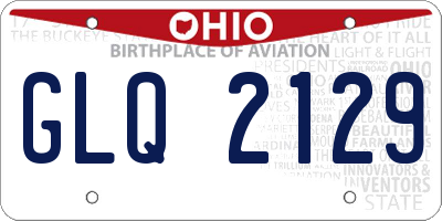 OH license plate GLQ2129