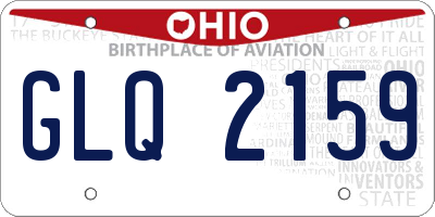 OH license plate GLQ2159