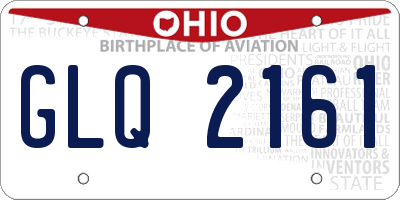 OH license plate GLQ2161