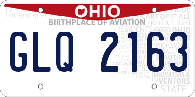 OH license plate GLQ2163