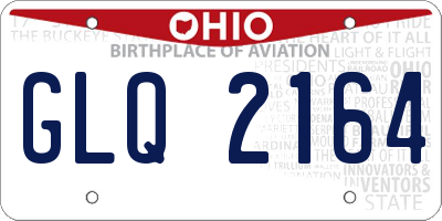 OH license plate GLQ2164