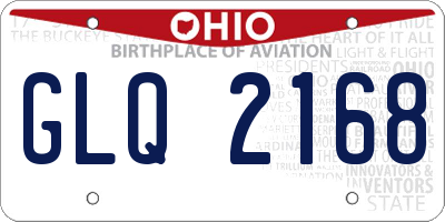 OH license plate GLQ2168
