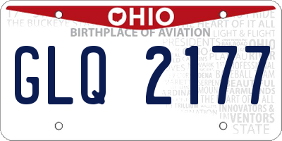 OH license plate GLQ2177