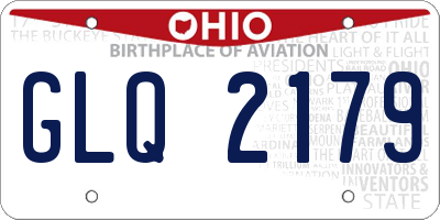OH license plate GLQ2179