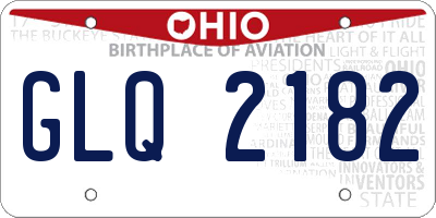 OH license plate GLQ2182