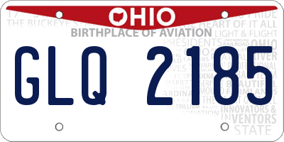 OH license plate GLQ2185