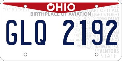 OH license plate GLQ2192