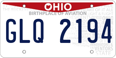 OH license plate GLQ2194
