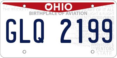 OH license plate GLQ2199