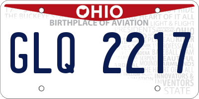 OH license plate GLQ2217