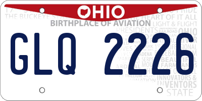 OH license plate GLQ2226