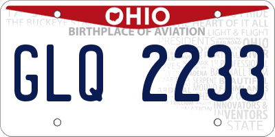 OH license plate GLQ2233