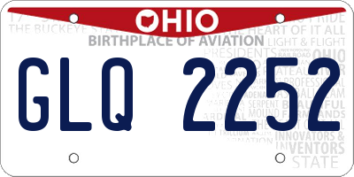 OH license plate GLQ2252