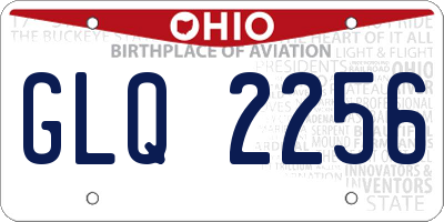OH license plate GLQ2256