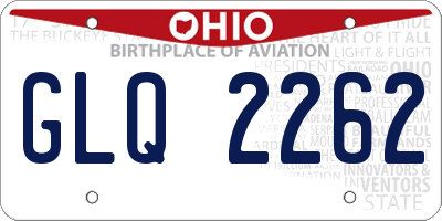 OH license plate GLQ2262
