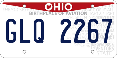 OH license plate GLQ2267