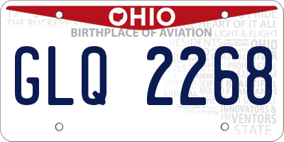 OH license plate GLQ2268