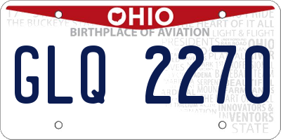 OH license plate GLQ2270