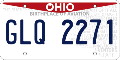 OH license plate GLQ2271