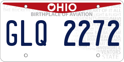 OH license plate GLQ2272