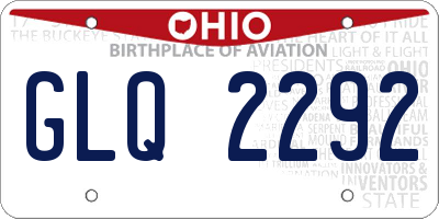 OH license plate GLQ2292