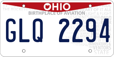 OH license plate GLQ2294