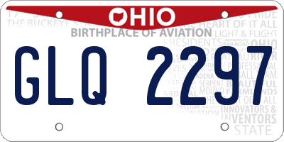 OH license plate GLQ2297