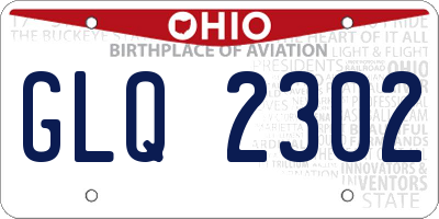 OH license plate GLQ2302