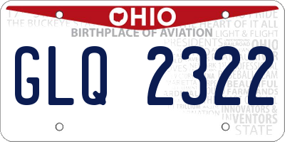 OH license plate GLQ2322