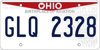 OH license plate GLQ2328